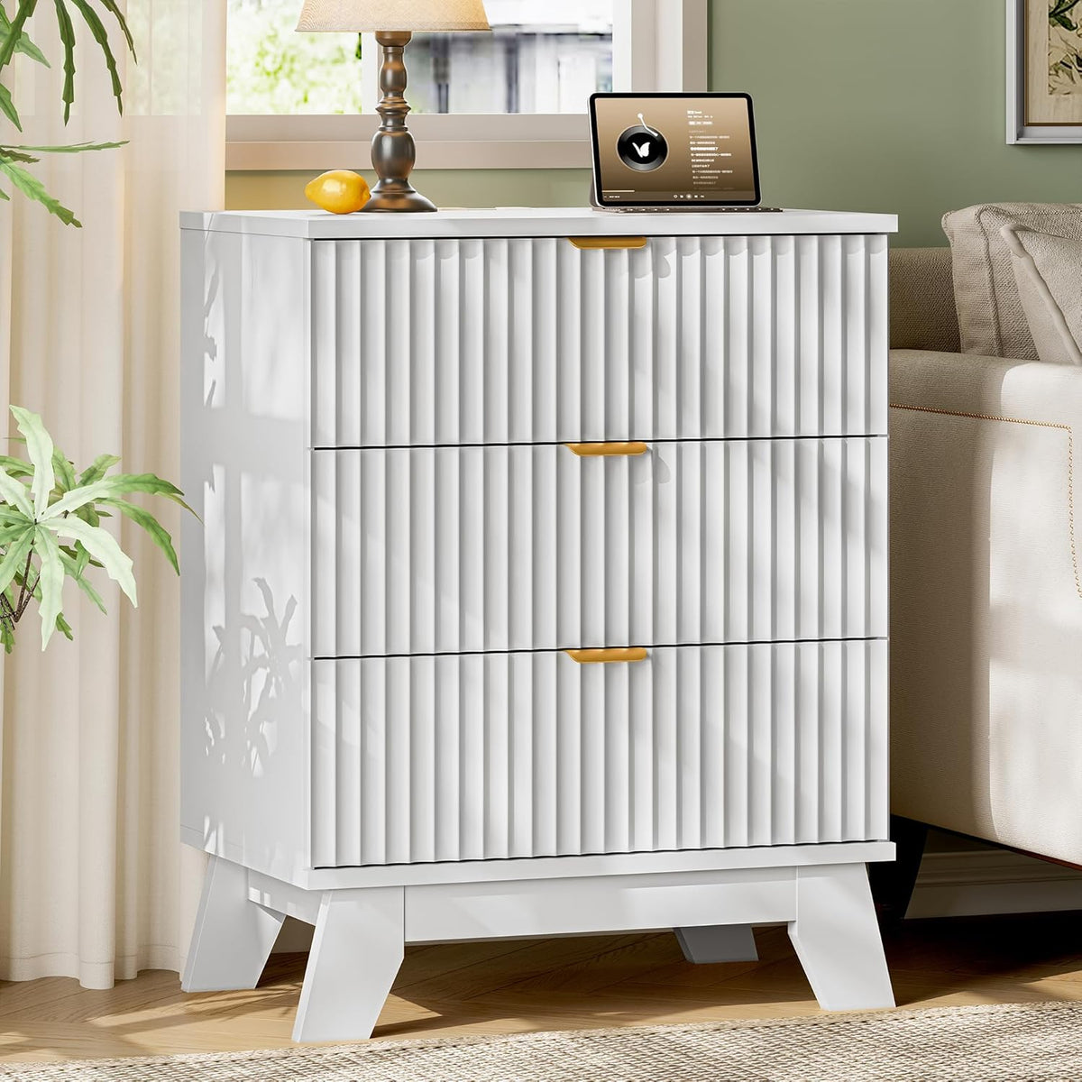 FANRAL 6 Drawers Dresser Fluted Dresser for Bedroom,en Chest of Drawers Modern Dresser for Closet, Dresser