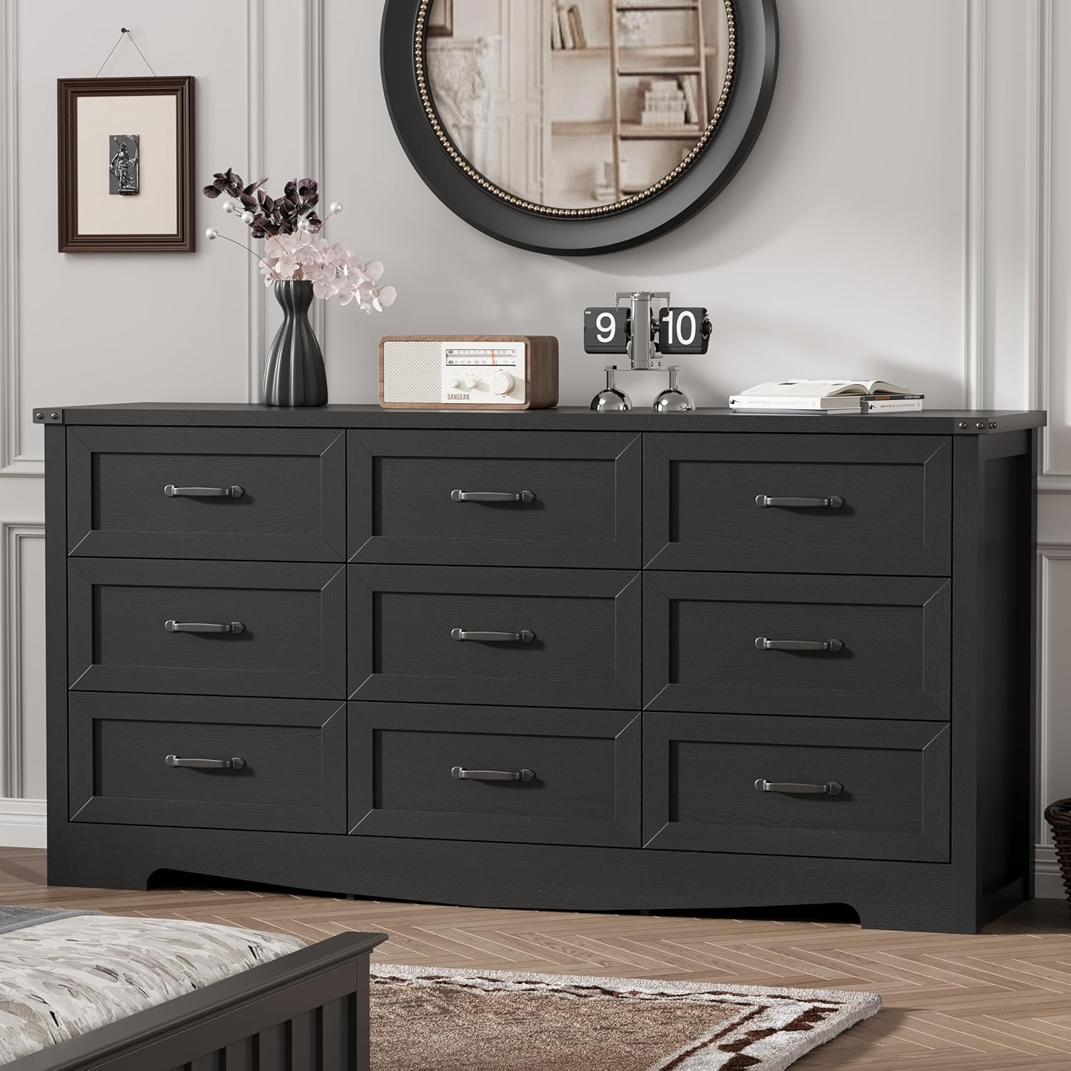 FANRAL 6 Drawers Dresser for Bedroom,Modern en Chest of Drawers,Storage Organizer Dresser for Closet, Dresser