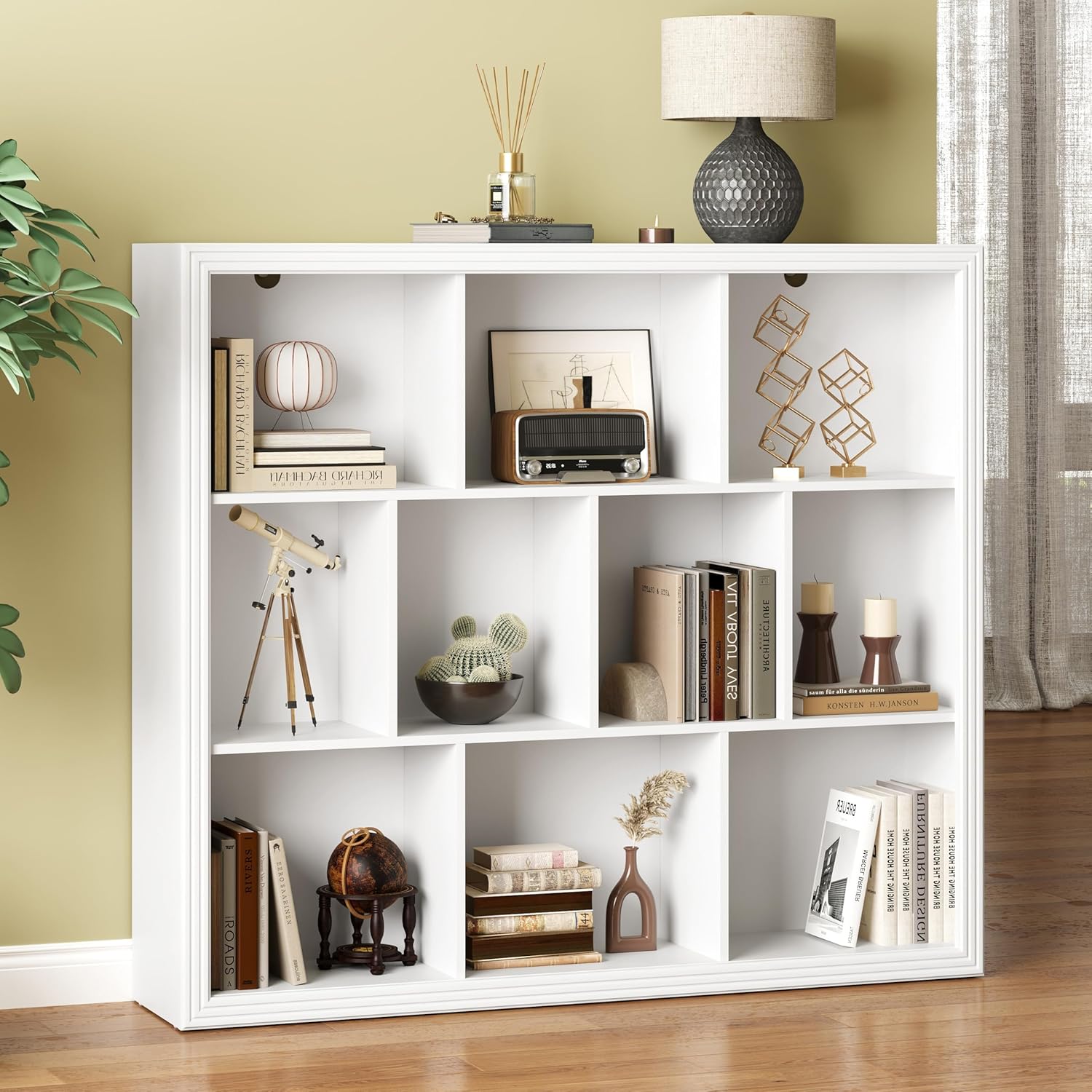 FANRAL 75" Open Bookshelf, 24" Wide 6 Tier Storage Organizer with Adjustable Shelving, Freestanding Anti-Tipping Display Shelf for Home Office Study, Bookcase