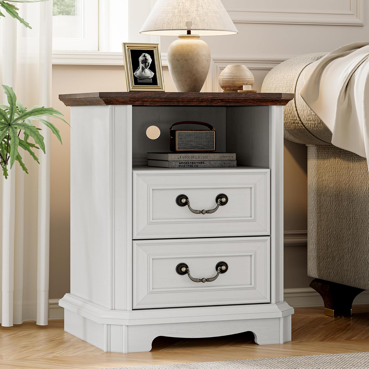 FANRAL Farmhouse 6 Drawers Dresser,Rustic Dresser for Bedroom,Chest of Drawers with Metal Handle,en Dresser for Closet, Dresser